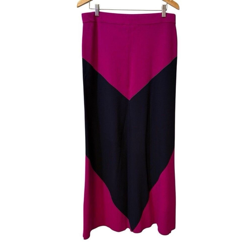 Multi Geometric Knit Maxi Skirt Oversized Sweater Set Size Large Boho Lagenlook - Picture 10 of 16